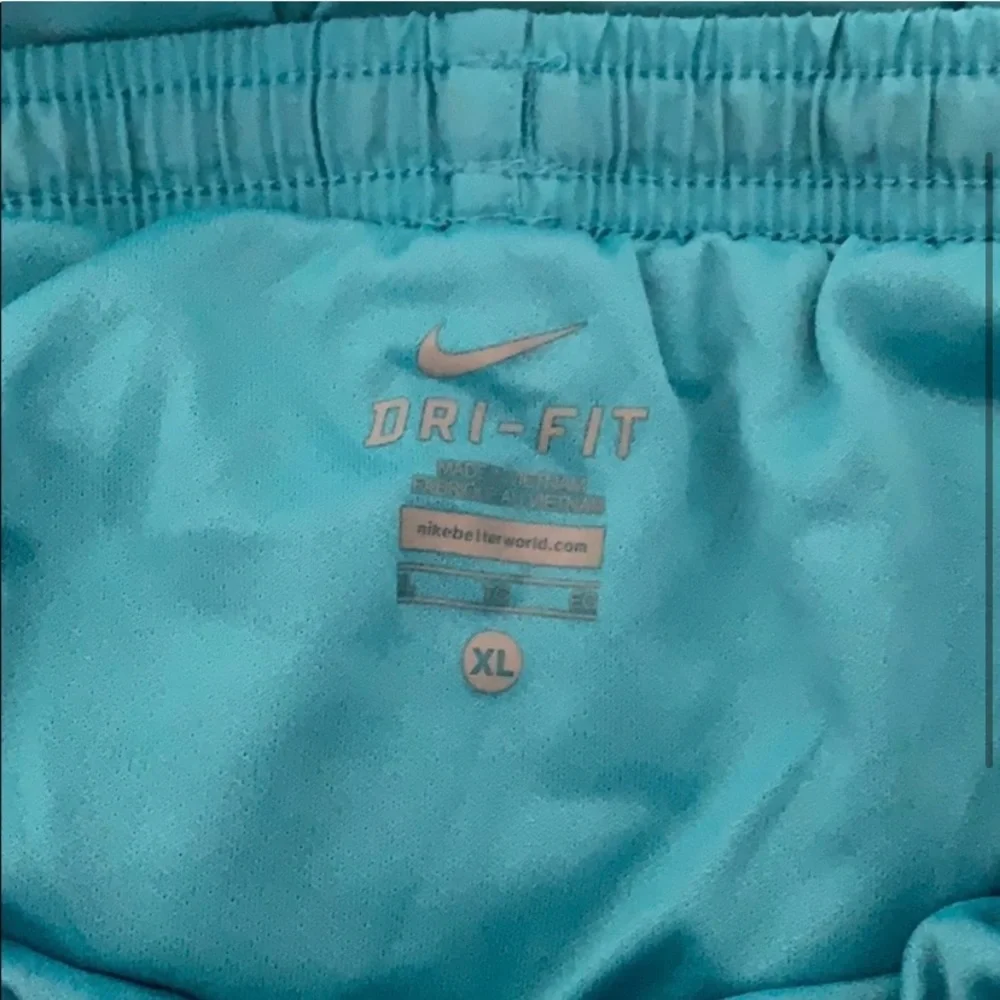 Nike Short Teal Tempo Run Shorts Elastic Self Tie